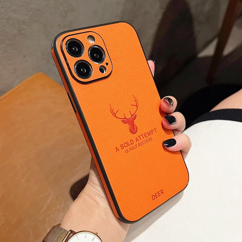 

Подходит для чехла для мобильного телефона iPhone 15, кожаный узор, лось 13 Apple 16 Promax, защитный чехол 14, полная защита от падения iPhoneSE 2020