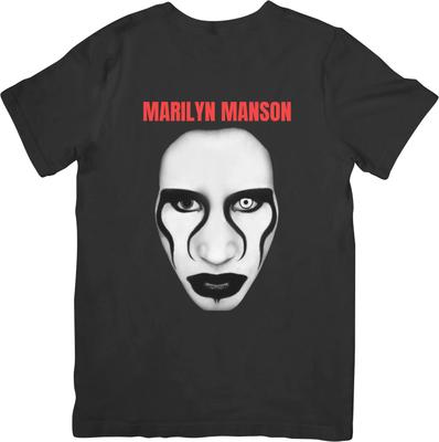 Marilyn Manson 1 Musik Unisex Passform für Männer & Frauen Qualitäts-Baumwoll-T-Shirt Schwarz