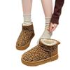 Leopard print sexy snow boots 2024 winter new women's boots foreign trade velvet warm thick-soled casual snow boots short boots