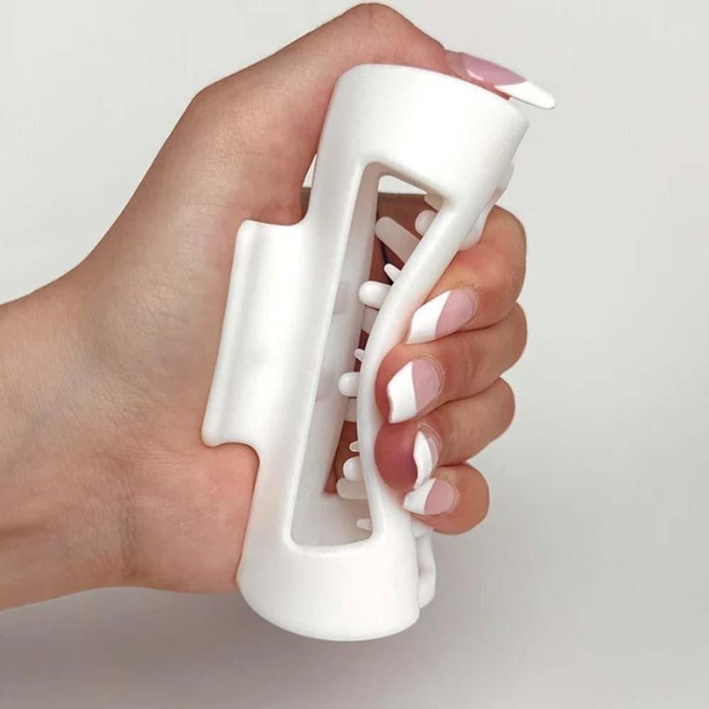 Korean Style Silicone Shark Clip Safe Straight Line Shaped Hair Claw Gifts