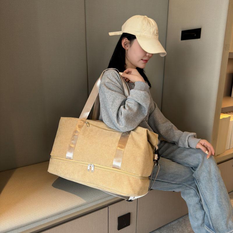 New with shoe compartment sports fitness bag large capacity luggage dry and wet separation handbag boarding travel bag