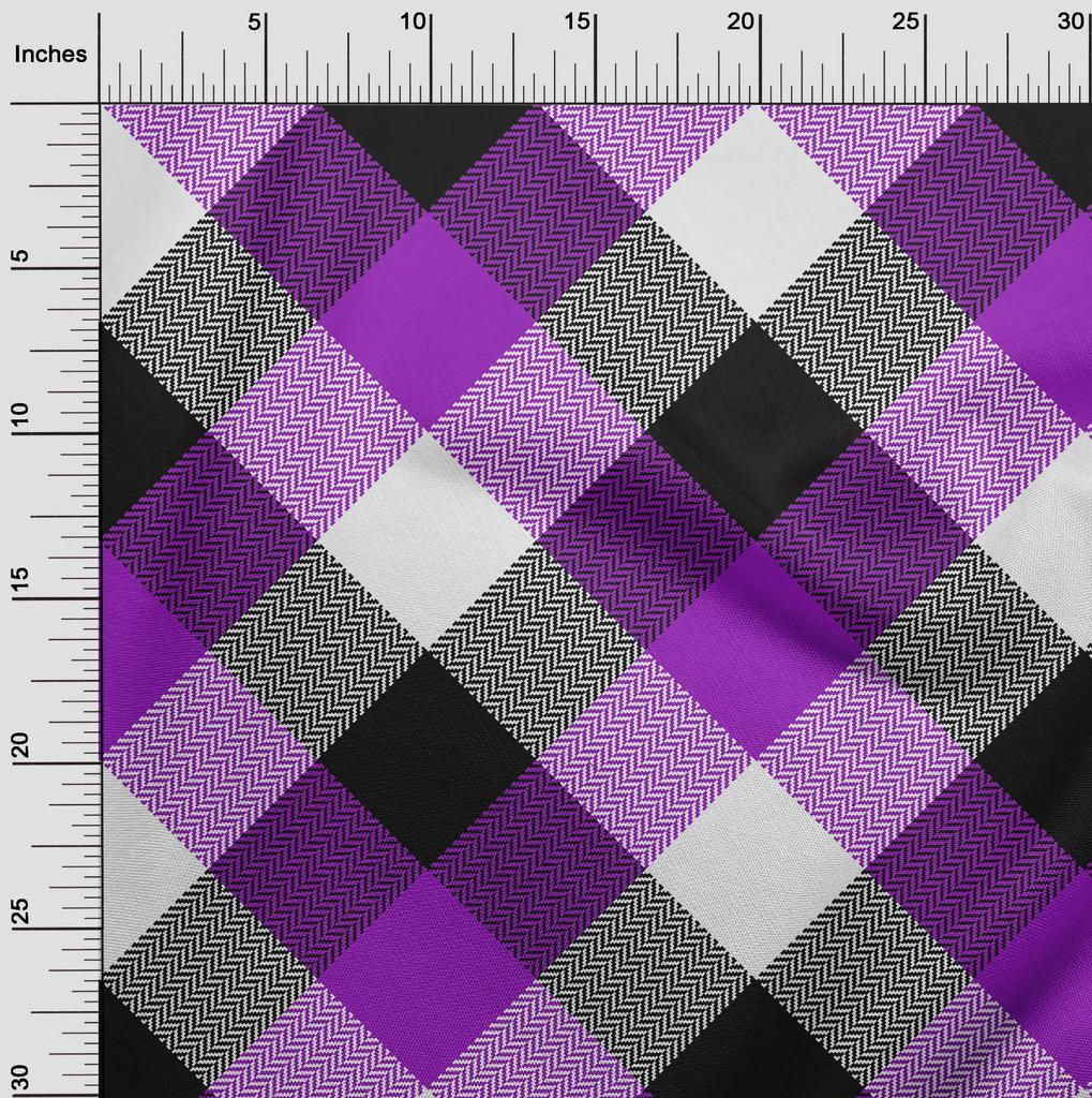 oneOone Cotton Flex Green Fabric Tartan Fabric For Sewing Printed Craft Fabric By The Yard 40 Inch