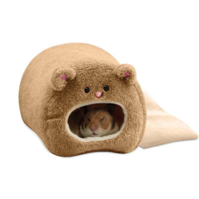 Hot salePractical Hamster Soft Warm Bed Rat Hammock Pig Squirrel Winter Pet Toy Cage House Hanging Nest+Mat Animal Mice Nest