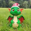3D Christmas Dragon Sculpture Cool Dragon Garden Statue Dragon Desk Craft  Home