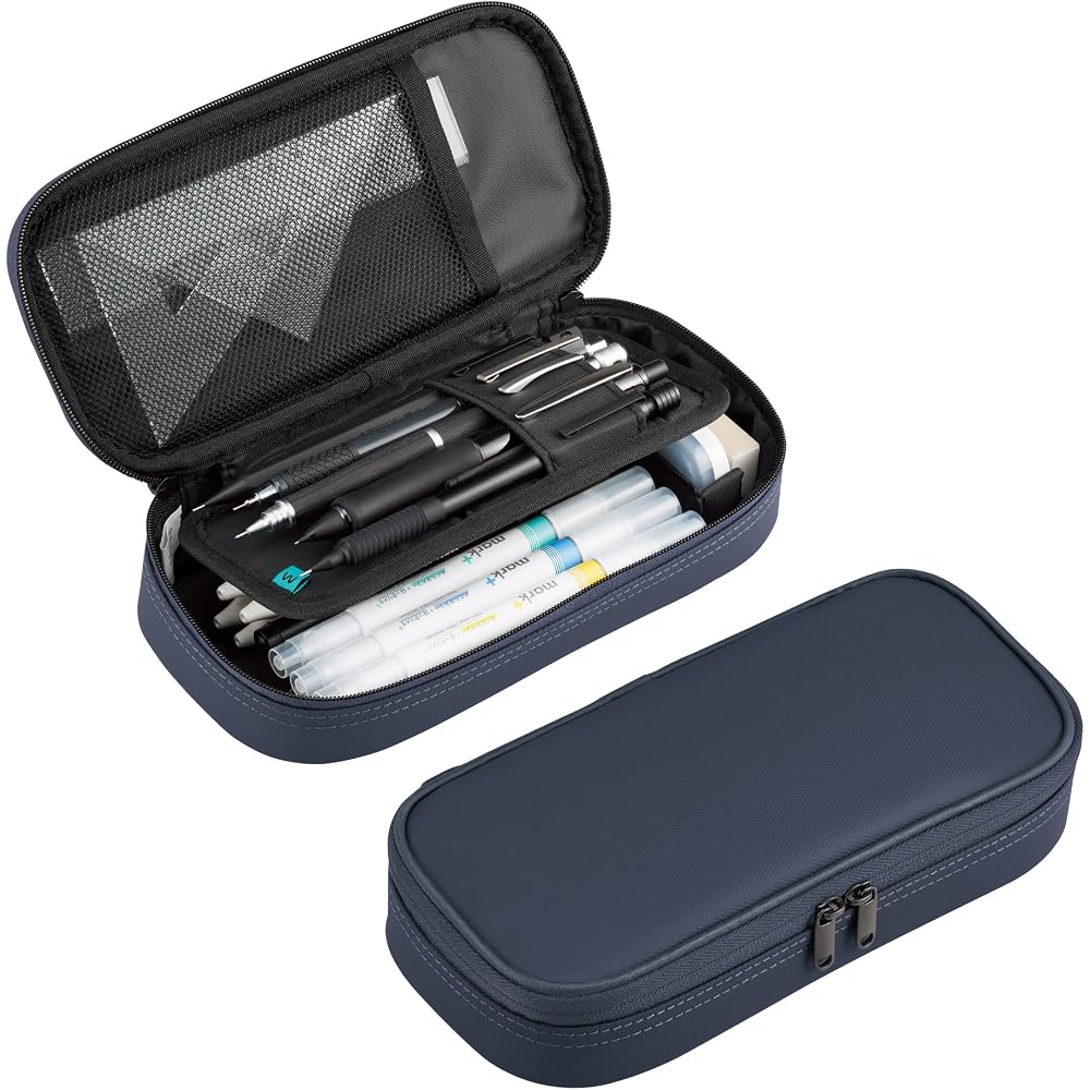 [Amazon.co.jp Exclusive] Kokuyo AMF-VBF340DB Pencil Case Naminami Holder Pen Case Webleor Navy