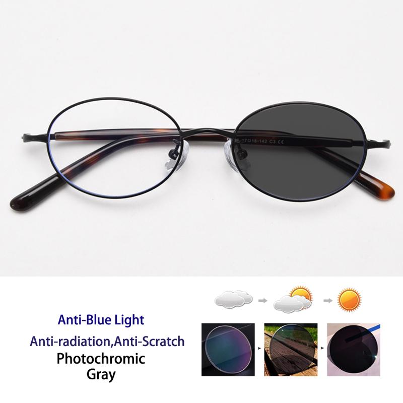 Retro Metall Kleine Ovale Blaulichtfilter Lesebrille Für Frau Und Mann Altersweitsichtigkeitsbrille Mit Dioptrie +1.0 +2.25 +2.75 +3.0