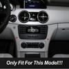 Carbon Fiber Color Car Sticker Central Control Air Outlet CD Button Panel Frame Trim For Mercedes Benz GLK 300 260 200 2012-2015