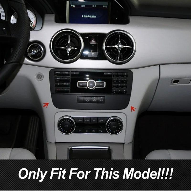 Carbon Fiber Color Car Sticker Central Control Air Outlet CD Button Panel Frame Trim For Mercedes Benz GLK 300 260 200 2012-2015