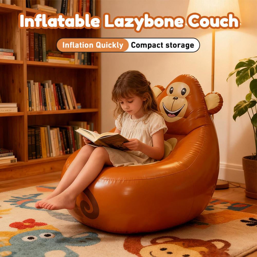 Inflatable Chair For Kids Portable Animal Shape Chair Outdoor Couch For Kids Camping Patio Beach Travel Indoor Backyard Garden