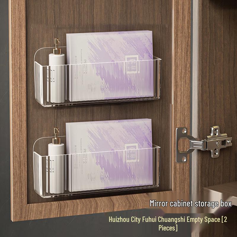 Wall-Mounted Jewelry Rack: Mirror Cabinet Door with Necklace, Bracelet, and Earring Hooks