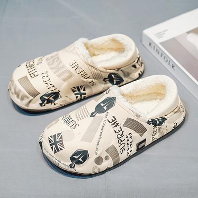 Scarpe da uomo Pantofole da uomo Tacco che copre Pantofole impermeabili Coppia Donna Casa Piattaforma Nuvola Aggiunto Cotone Antiscivolo Ventilato