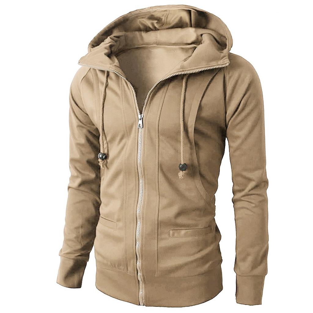 Fashion Mens'  Winter Long Sleeve Sport Zipper Hoodie Pullover Blouse Tops