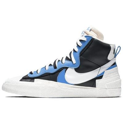 Sacai x Blazer Mid Nero Blu Sneakers Unisex Blu Università Vela Bianco BV0072-001