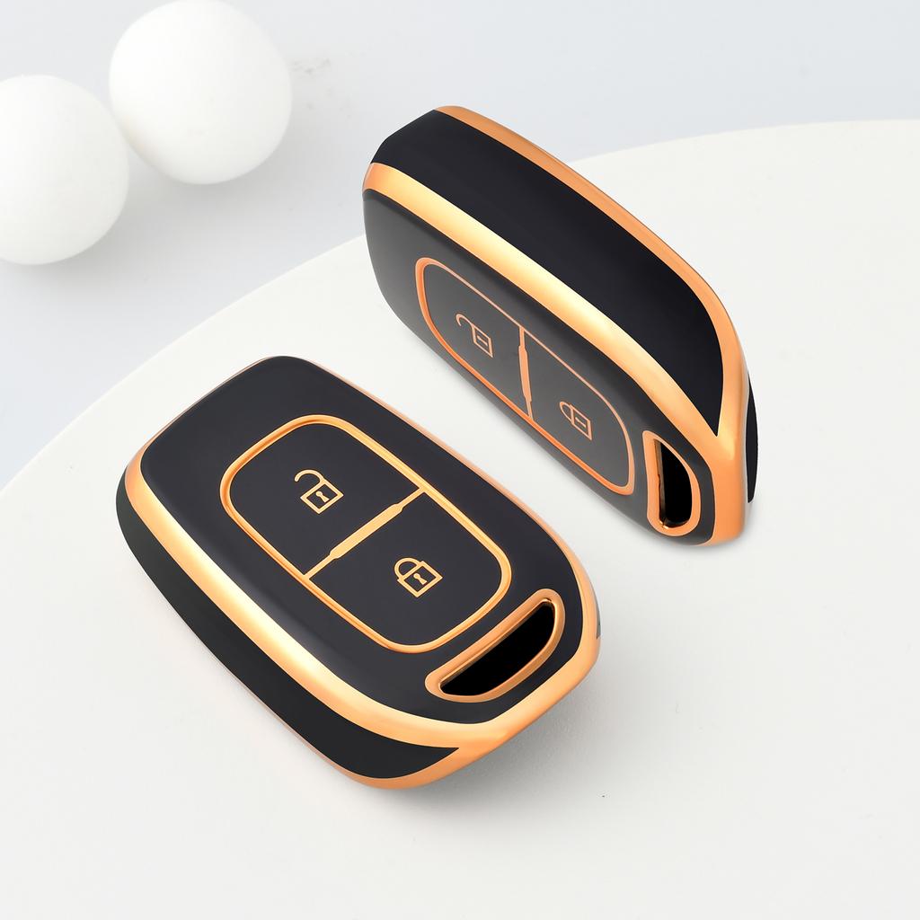 2 Button TPU Car Key Case Cover Shell Fob For Renault Kwid Traffic Symbol Dacia Sandero Logan Duster Car Supplies Car Key Bag