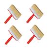 Pack of 4 Professional Wall Paint Brushes for Solvent Base Coatings Stains Wood Oil with Sturdy Plastic Handle