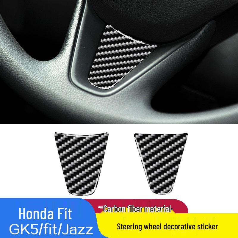Honda Fit/Jazz Carbon Fiber Steering Wheel Trim Sticker