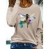 ITCIJ Letter-printed Long-sleeve for Autumn and Winter T Shirt