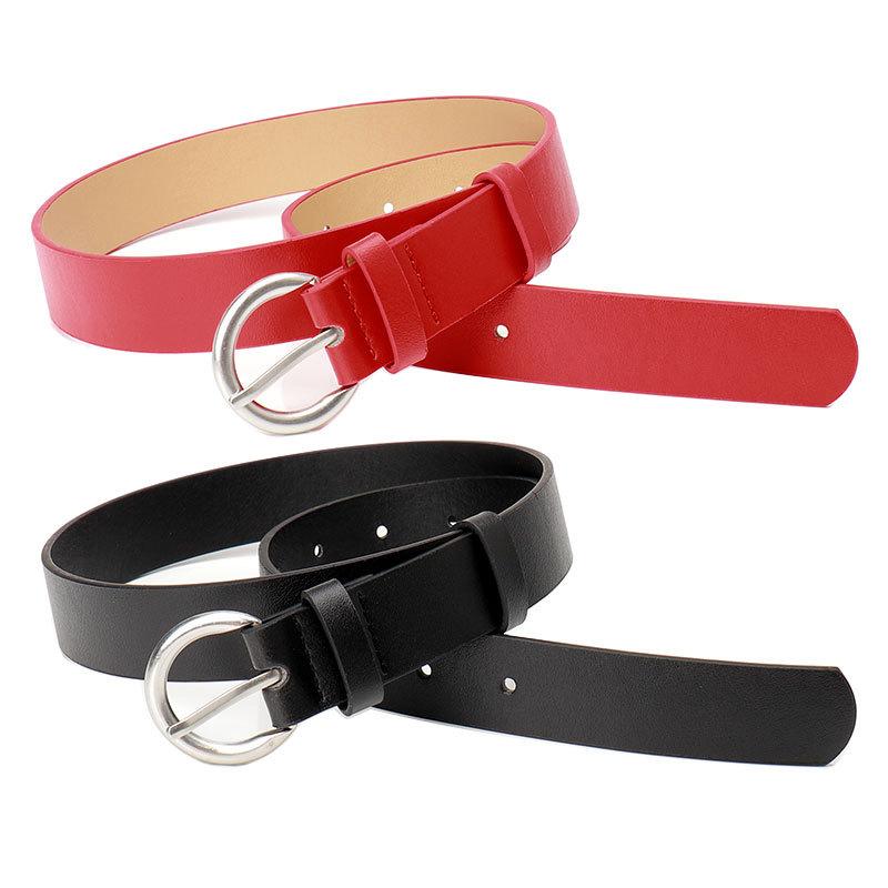 Fashion chic style belt women, commuter casual style alloy pin buckle women's belt with jeans decorative belt