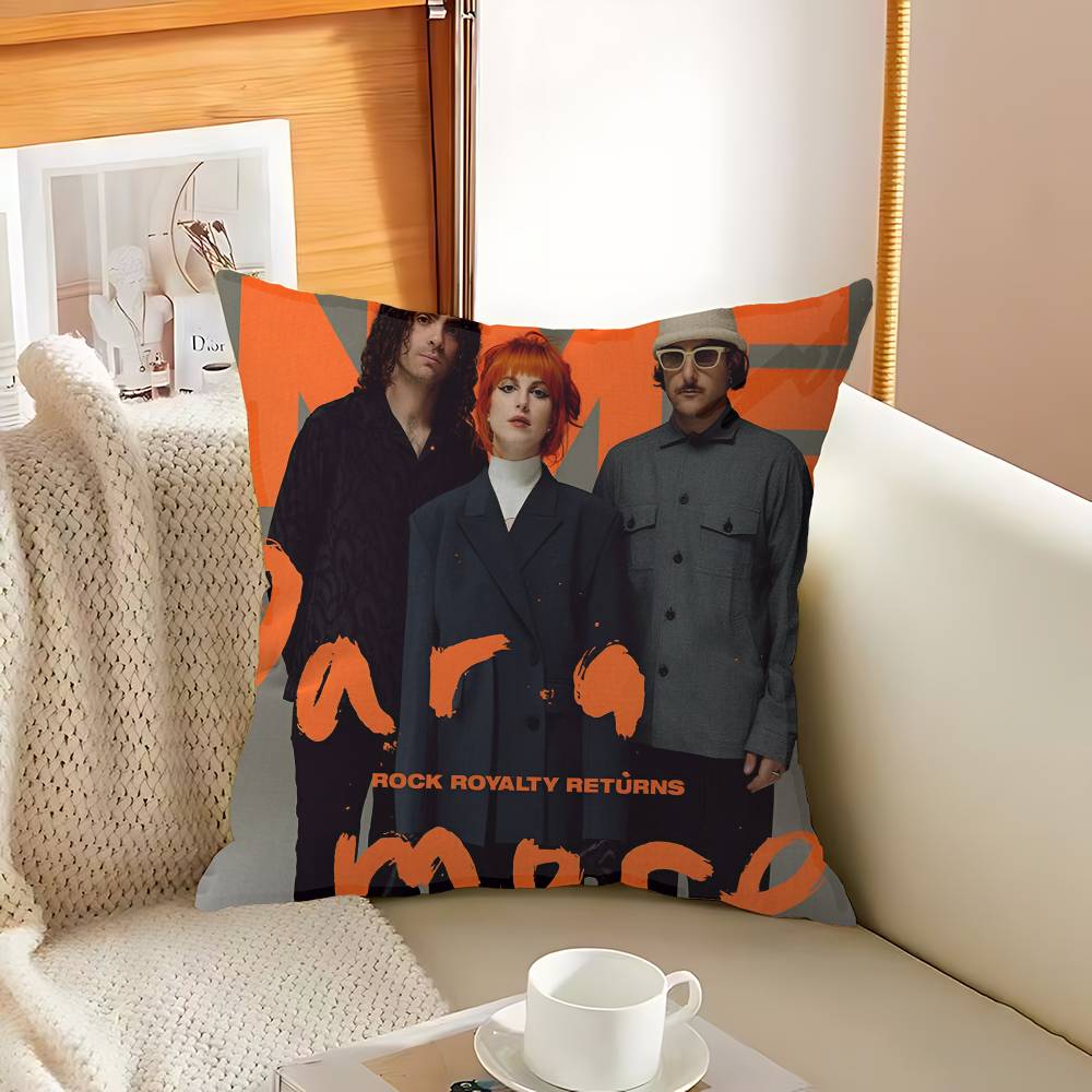 

Rock Band P-Paramore Pillowcases Home Bedding Decorative Pillow Cover Wedding Super Soft Pillow Case 12x12Inch