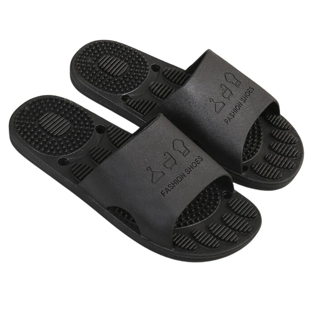 Healthy Indoor Slippers for Healthy Flat and Core Support Size Feet, Reflexology, Feet, (Black, 26.0-27.0cm)