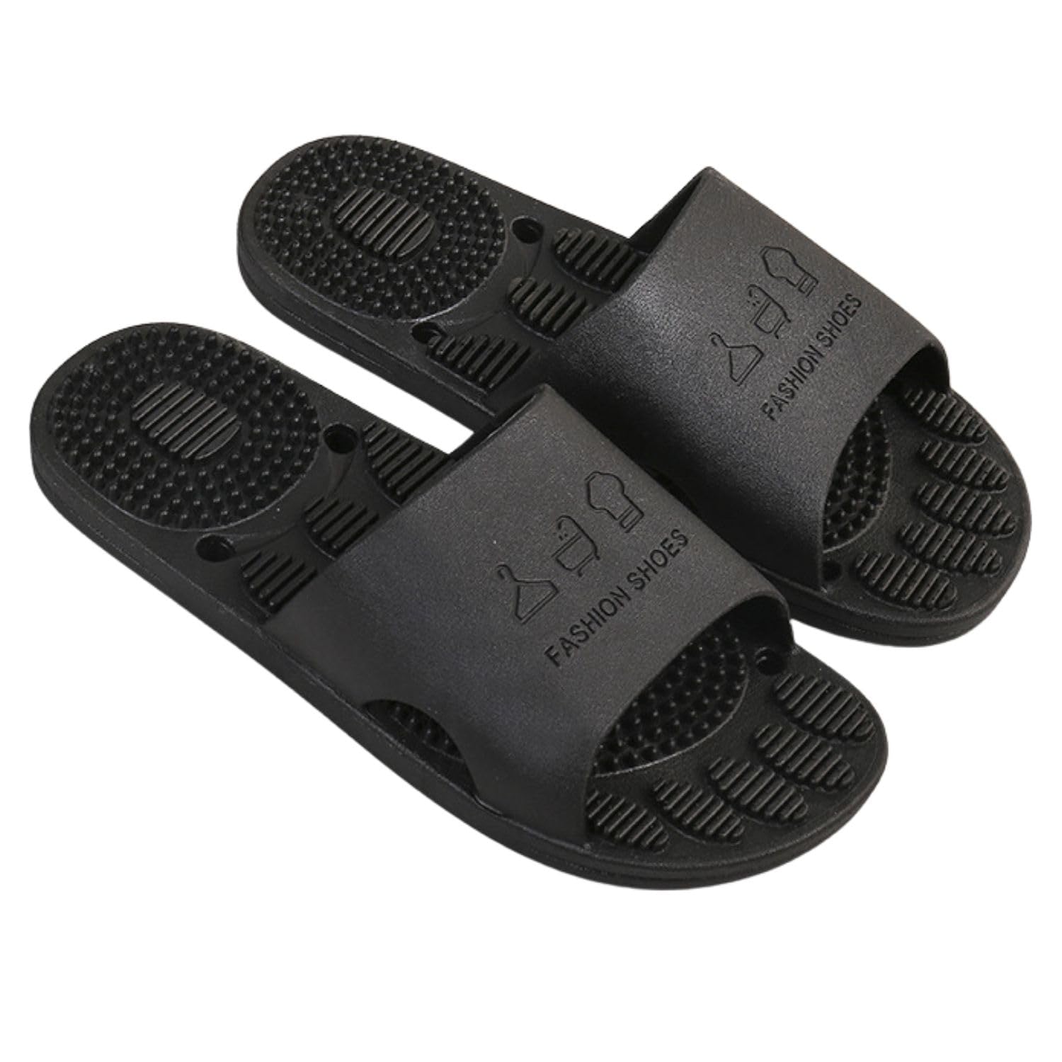 

Healthy Indoor Slippers for Healthy Flat and Core Support Size Feet, Reflexology, Feet, (Black, 26.0-27.0cm) чёрный