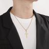 Mode Zirkon Kreuz Anhänger Halskette Herren Damen Edelstahl Hip Hop Schmuck