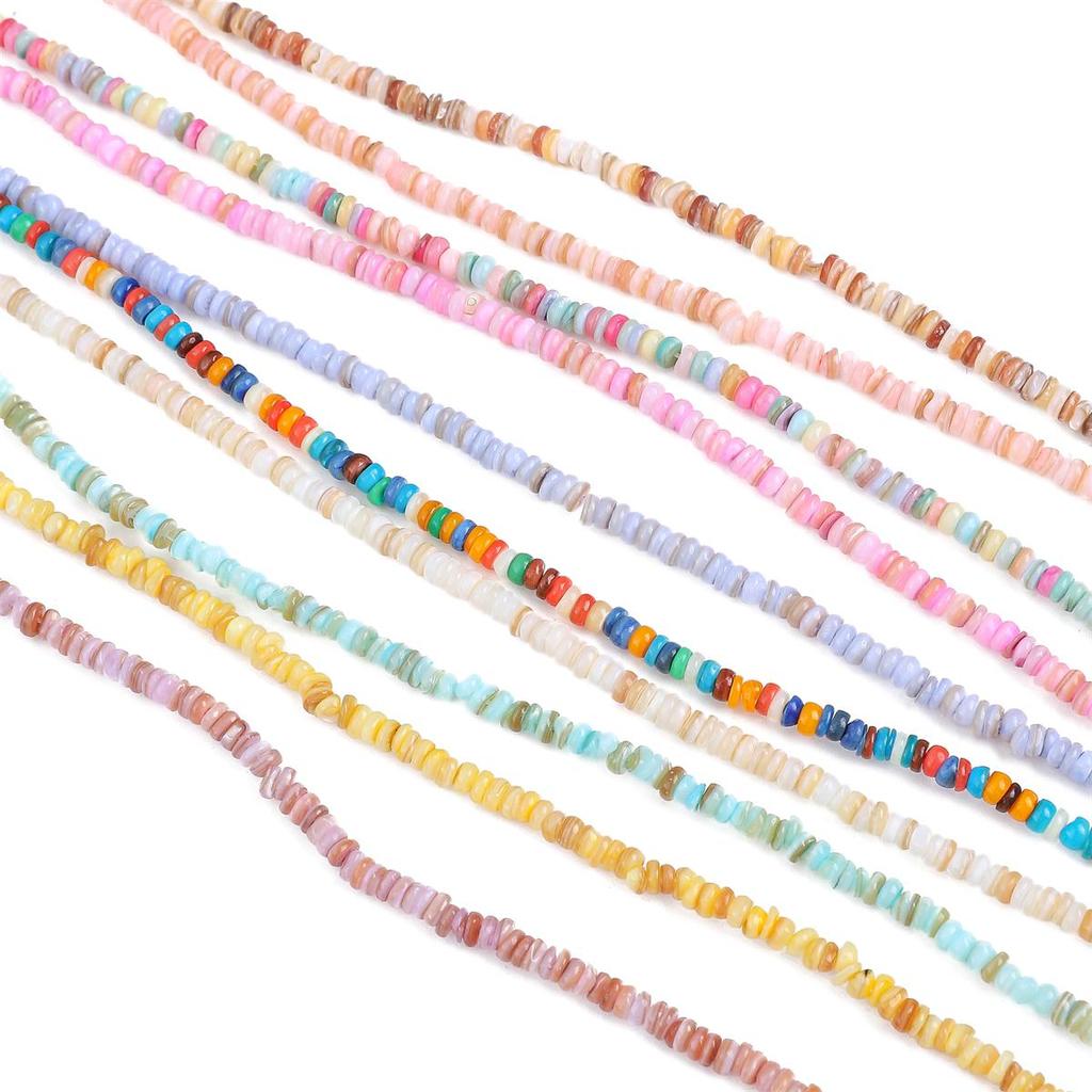 Natural Seashells Irregular Mesopores And Circular Spacer Beads For DIY Necklace Bracelet Earrings Jewelry Making