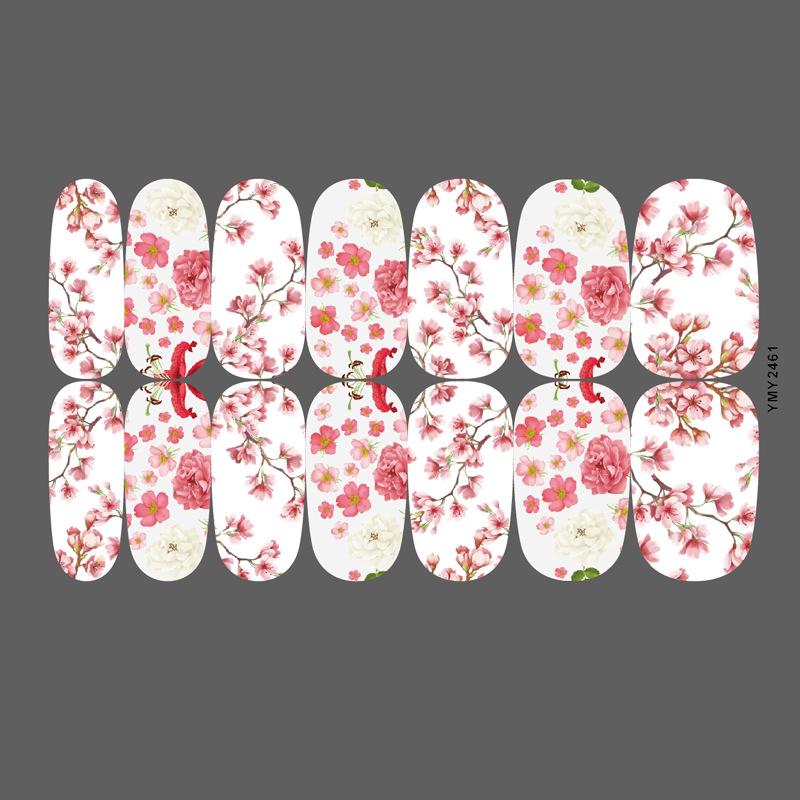 Flower Series Nail Art Stickers: Full Adhesive Set YMY2451-2465
