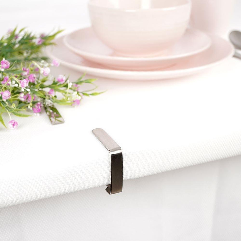 4x Steel Metal Clips Holder Clamp for Tablecloth, Oilcloth, Table Top