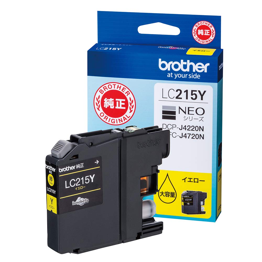 

Ink cartridge yellow LC215Y Compatible model [brother genuine] (large capacity) numbers MFC-J5720CDW, MFC-J5620CDW, DCP-J4225N, MFC-J4725N, etc.