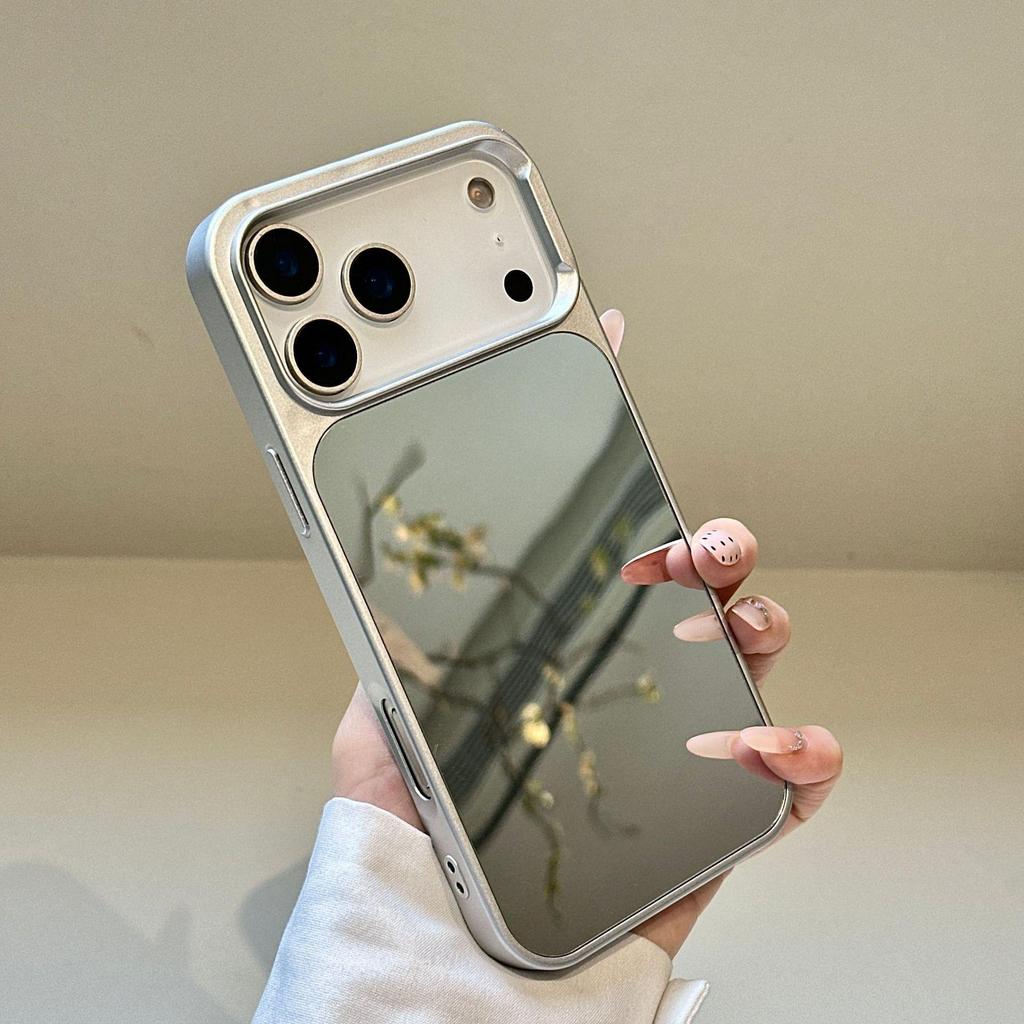 Acrylic Mirror Phone Case for Apple iPhone 17/16/15/14 - Makeup Mirror Protective Cover