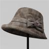 Middle-Aged And Elderly Women Season Mother Woolen Thickened Elderly Grandmother Cloth Basin Hat Spring And Autumn Leisure Bucket Hat