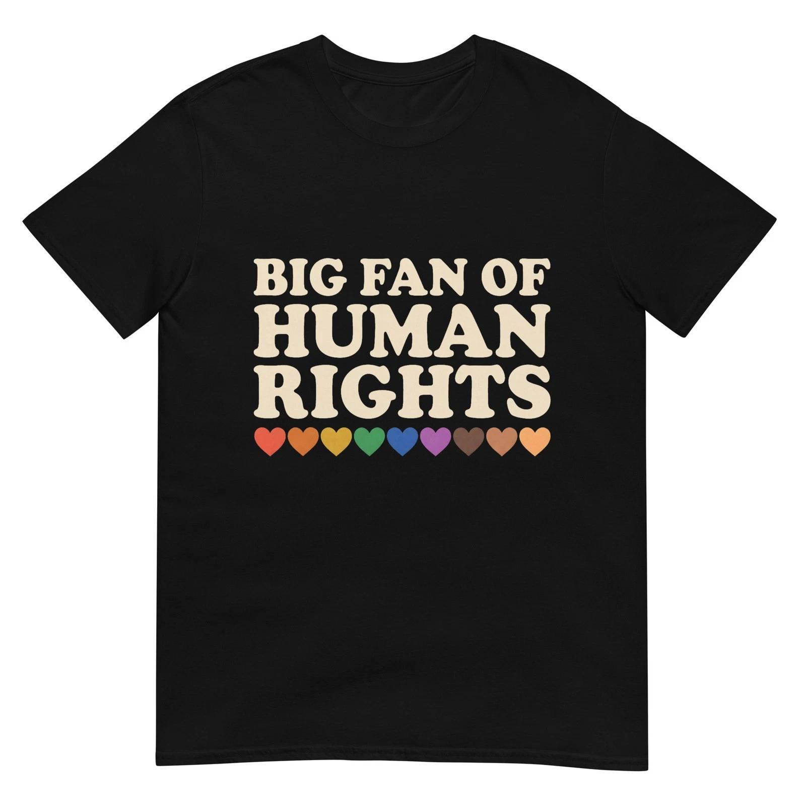 Big Fan of Human Rights - Retro Protest T-Shirt 3XL