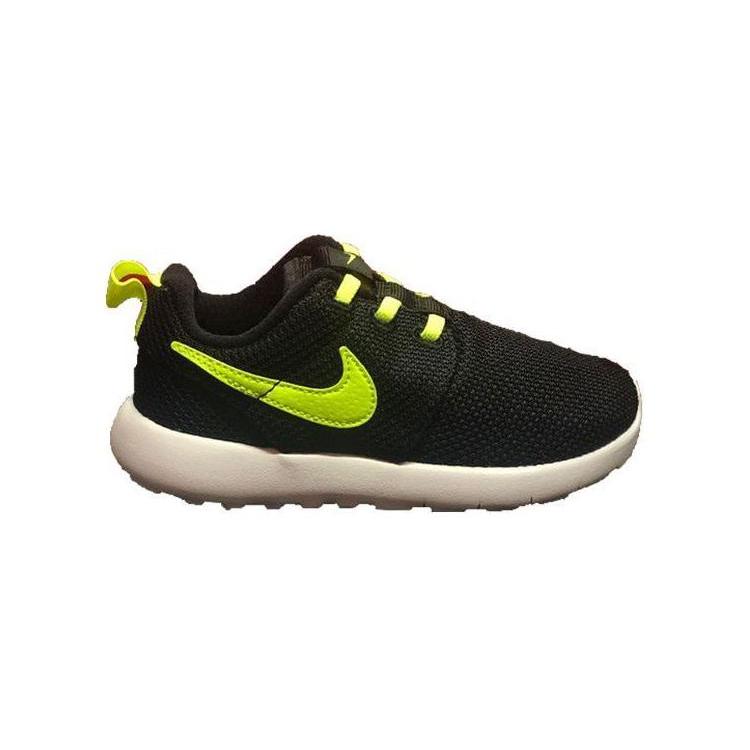 New Nike Roshe One Low Top Running Shoes Black Green Infant And Toddler 749430-032