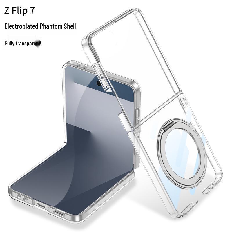 Samsung Z Flip7 Case with Folding Magsafe Rotating Ring Holder and Window Protection