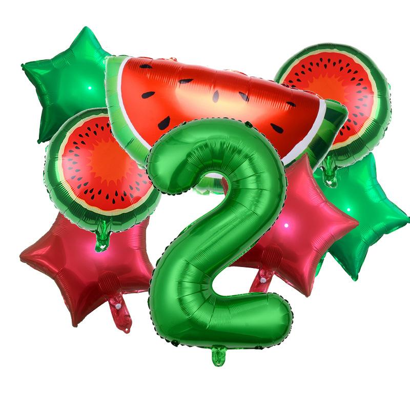 Summer Fruit Themed Aluminum Film Balloon Watermelon Birthday Balloon Party Atmosphere Decoration