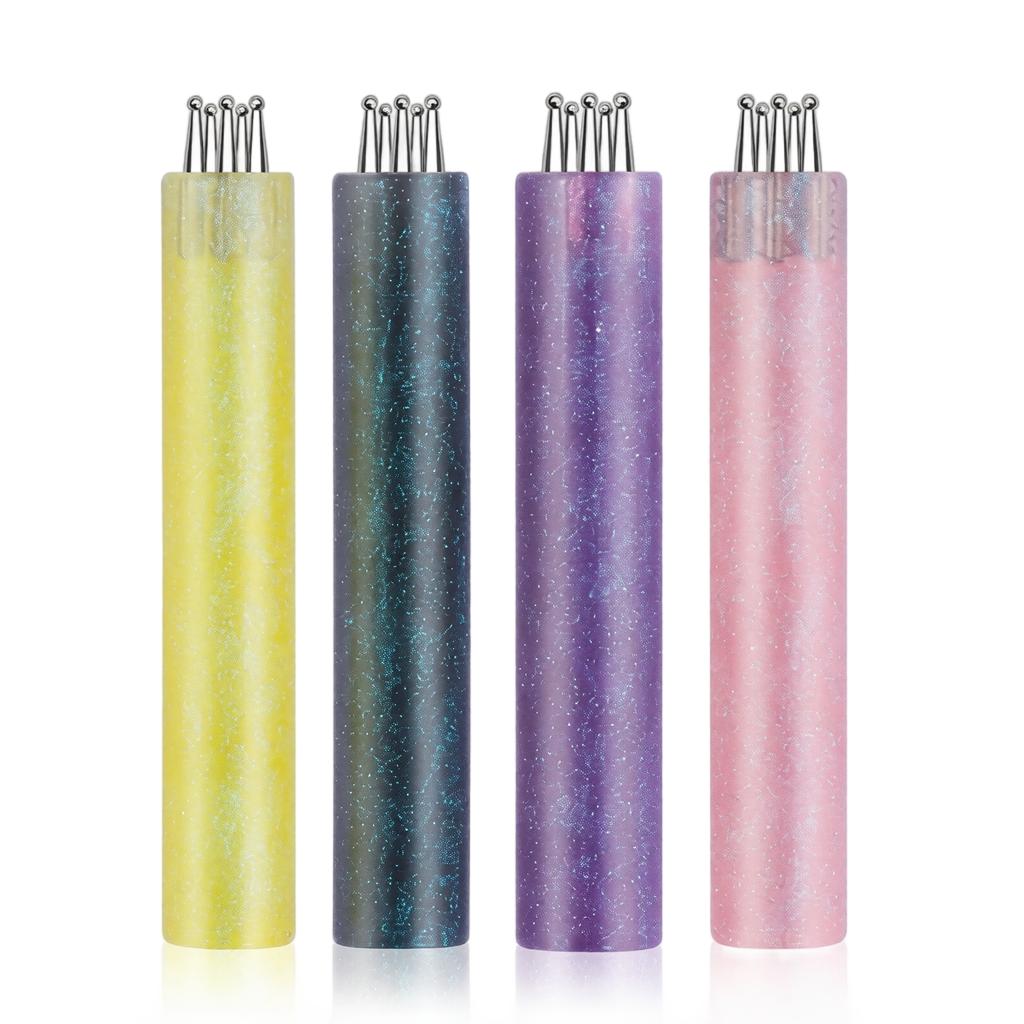 Dotting Pen Set - 5-Bladige Bloem Tool met Glitter Stick, Multi-Ontwerp voor Dotting en Oppakken