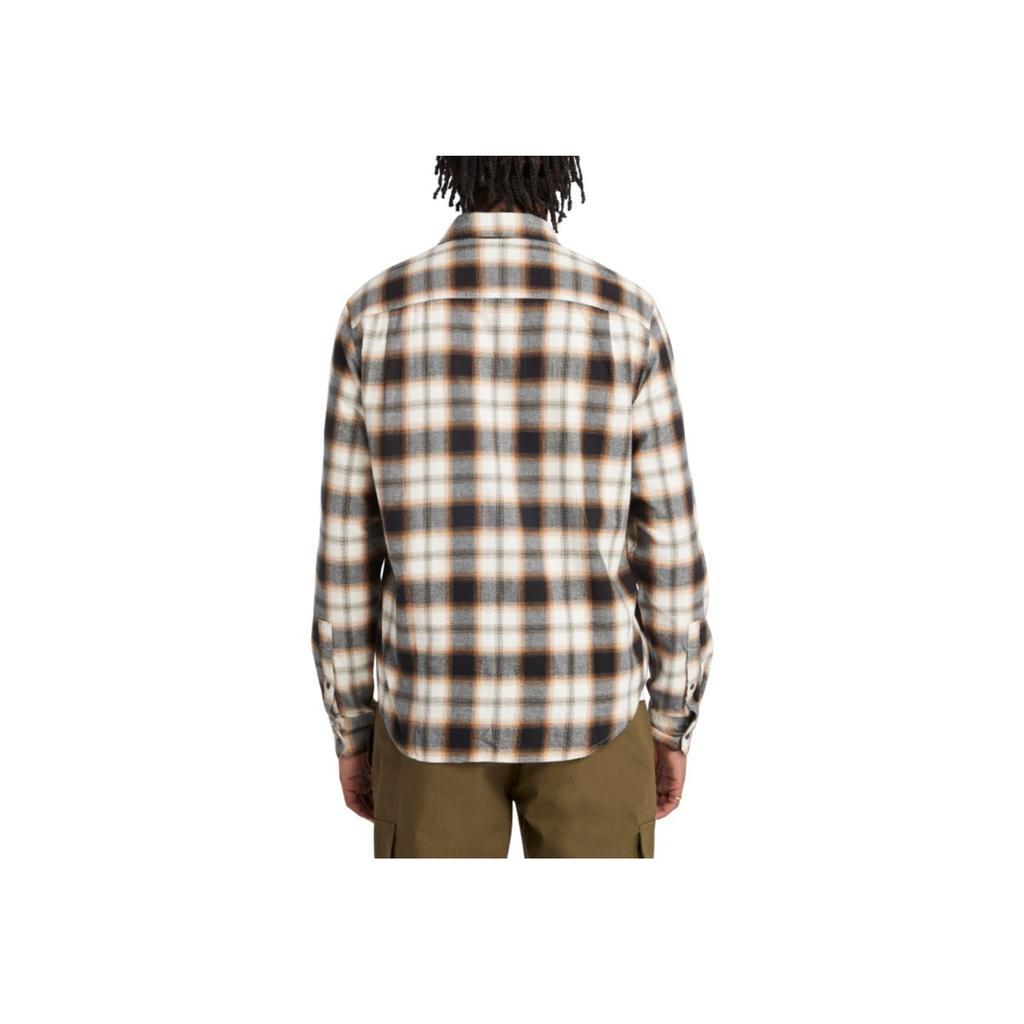 Timberland Check Print Outdoor Casual Long Sleeve Shirt Men shirts Black White A28XB-V09