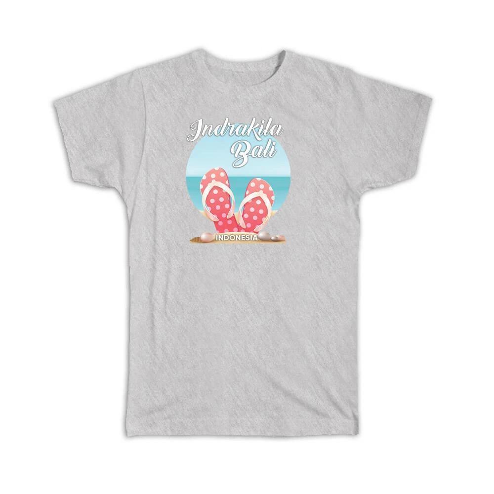 Gift T-Shirt : Indrakila Bali Indonesia Pink Flip Flops Sandals Beach Travel 3XL