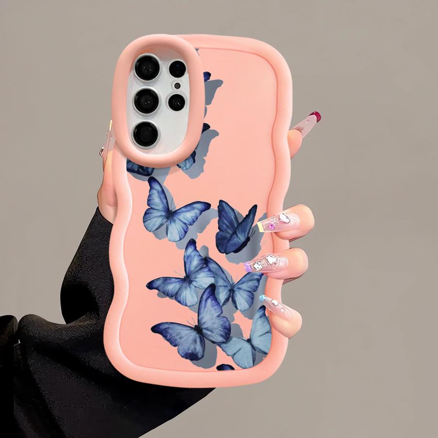Soft Phone Cover Case for Samsung Galaxy S23 Plus S25 S24 A25 S20 FE A26 S22 Ultra S21 A54 A34 A36 A55 A35 A24 Cartoon Butterfly