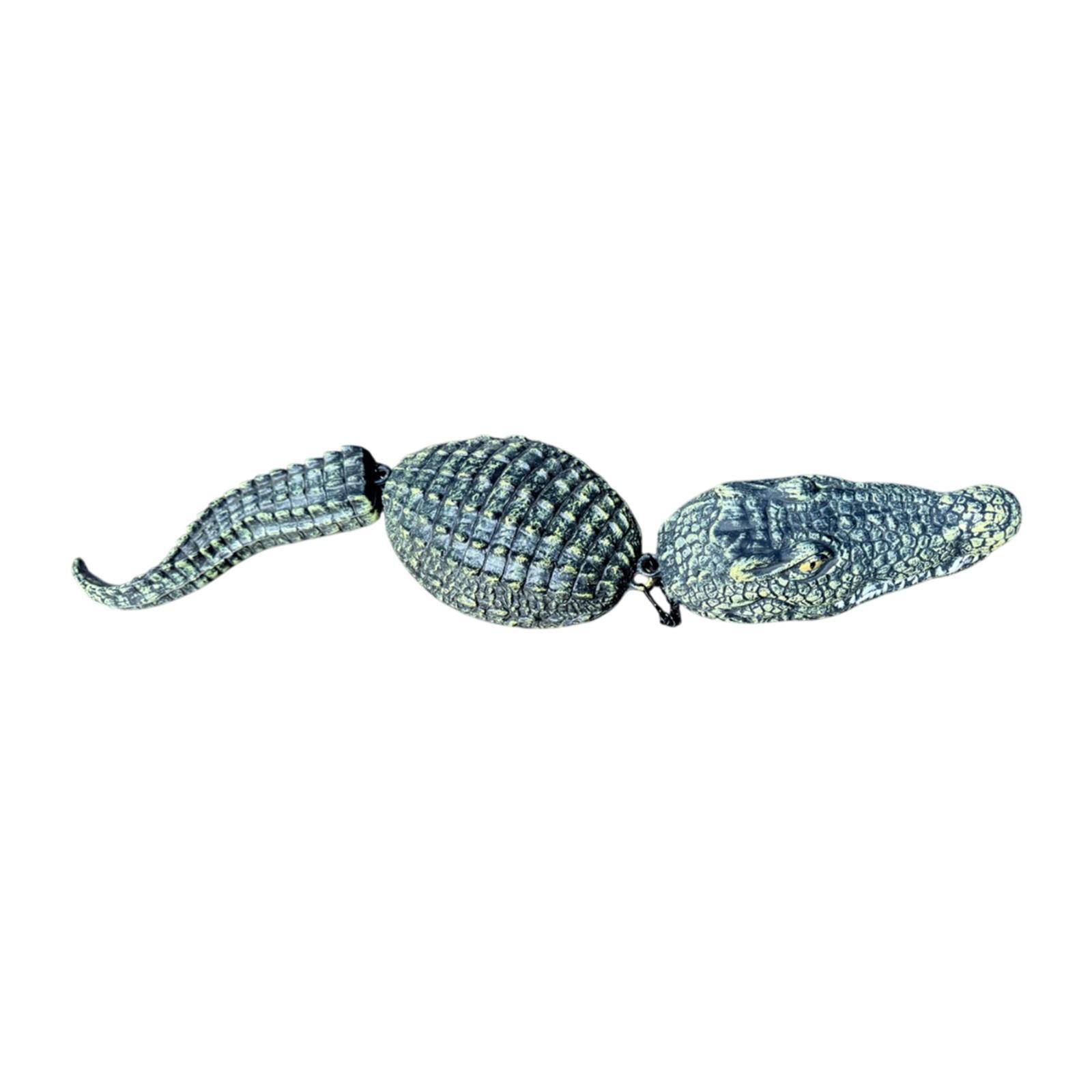 

Pool Floating Crocodile Water Decoy Deterrent Ducks Three Section Weatherproof Decorative Fake Crocodile Ornament Decoration