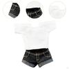 1/12 Casual Top and Shorts Outfit Pullover Costume for 6inch Female Figures Accs
