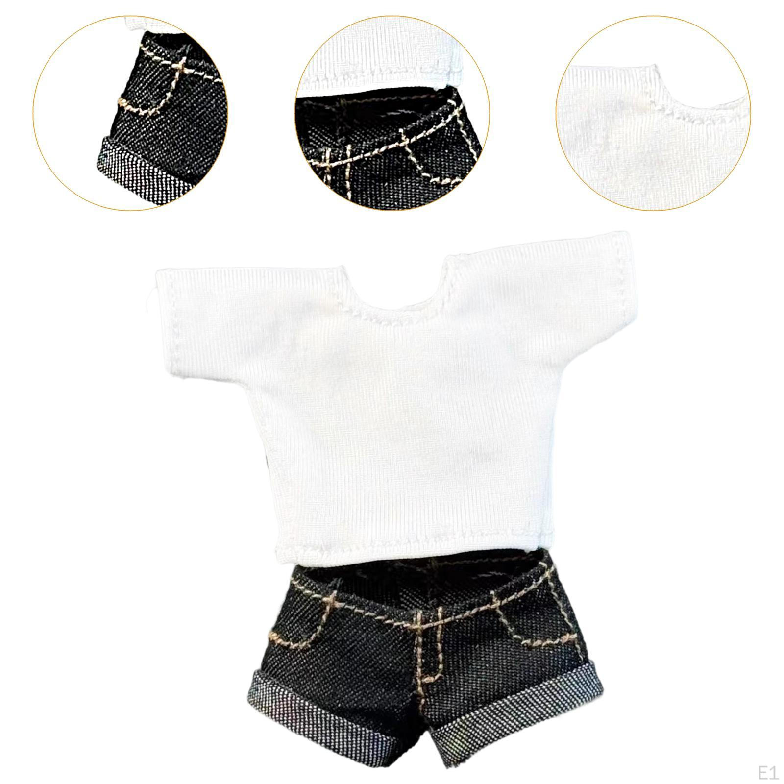 1/12 Повседневный топ и шорты наряд пуловер костюм для 6-дюймовых женских фигурок — фото 4