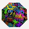 1pc Graffiti Urban Automatic Opening/Closing Umbrella with Operation & Windproof Canopy yy260311029