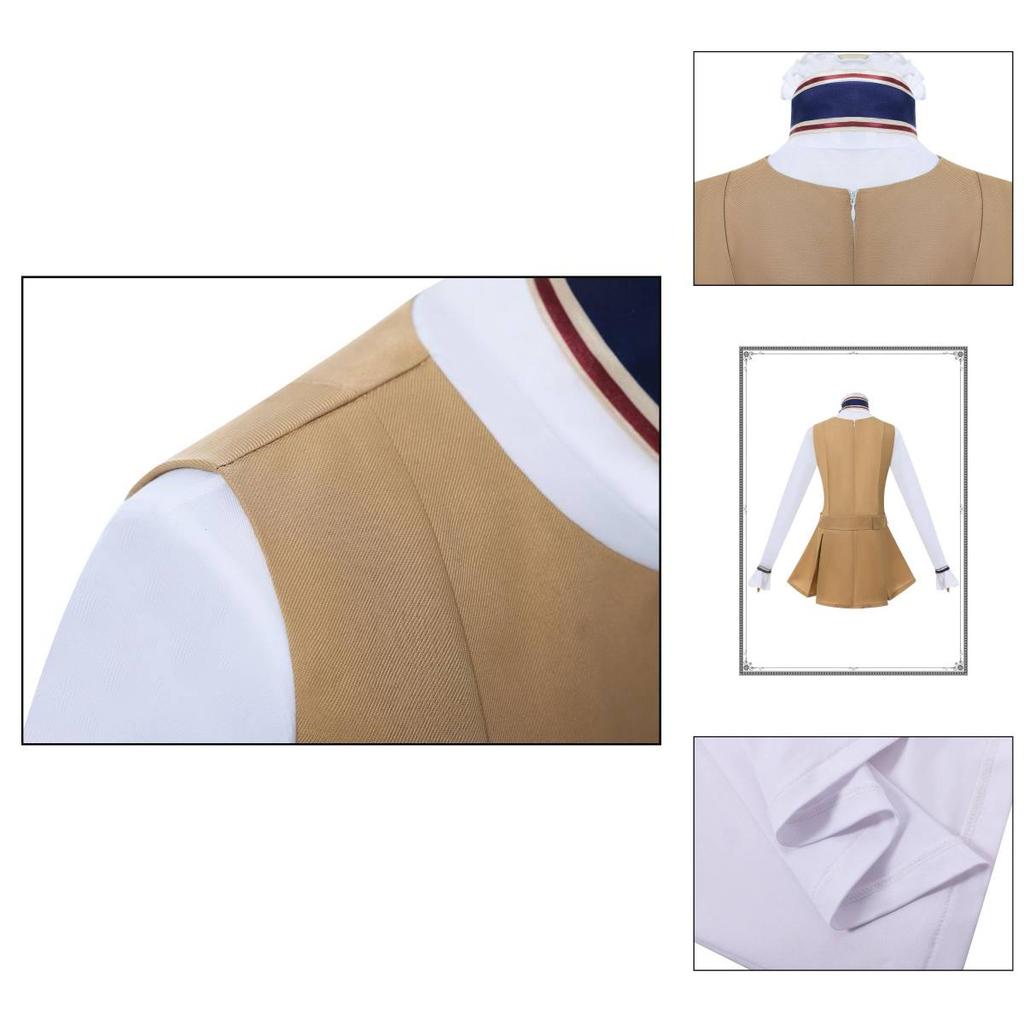 Weiches Polyester Cosplay Kleid mit Druckdesign für Anime Spiel Rollenspiel Kostüm