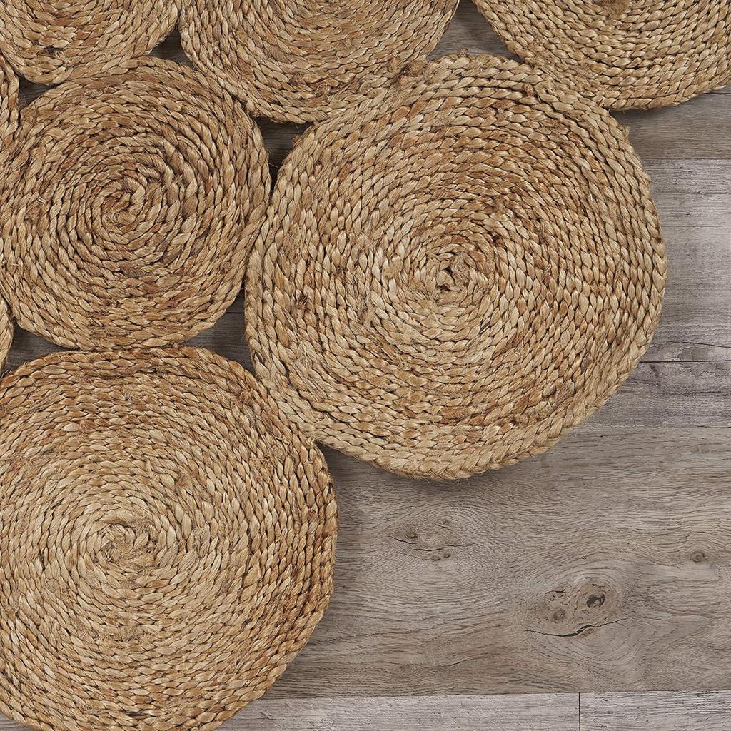 Jute Handmade Rug Round Natural Rug for Any Space Look Rustik Decor For Any Space Area