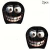 2 Stück Smiley-Gesicht bedruckter Auto-Kissenbezug Weich Bequem Dekorative Kissenhülle Autositz Kopfstütze Waschbarer Polyesterstoff
