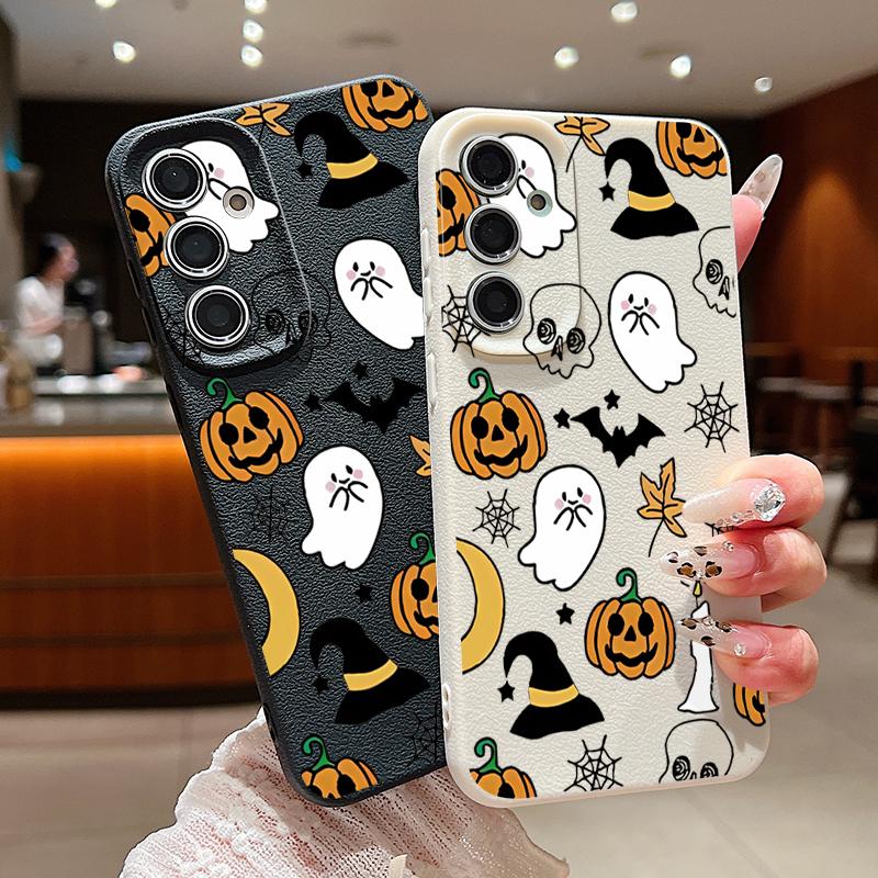 Cartoon Kürbis Weiche TPU Handyhülle Für Samsung Galaxy S25 S24 S22 Ultra S23 S24 FE A17 A56 A16 A36 A26 A55 A15 A25 A54 5G Stoßfestes Silikonleder