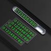 Hidden Car Styling Temporary Parking Card Metal Alloy Texture Auto Phone Number Card Plate Telephone Number Card Car Sticker