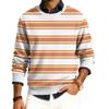 Men's Round Neck Long Sleeve Ribbed Knit Pullover